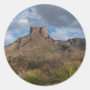 Casa Grande Peak, Chisos Basin, Big Bend Classic Round Sticker