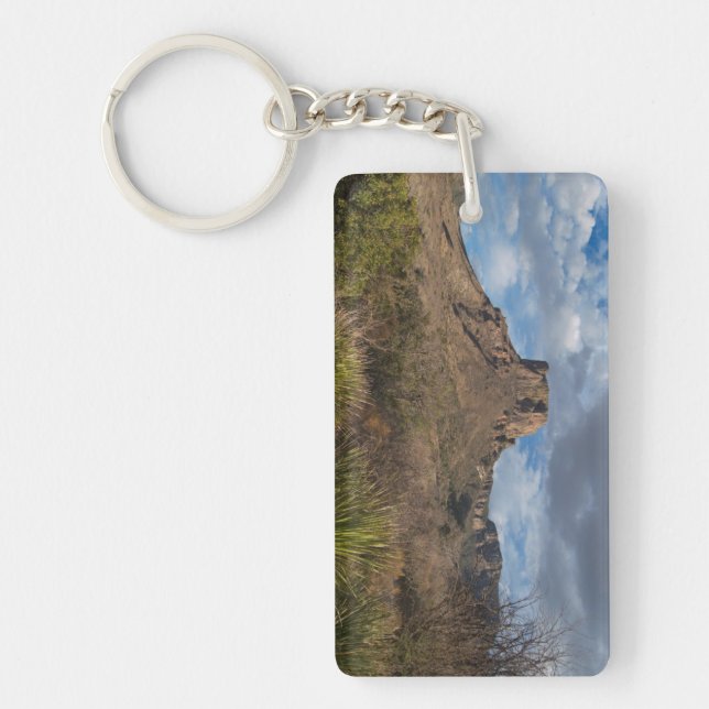 Casa Grande Peak, Chisos Basin, Big Bend Key Ring (Front)