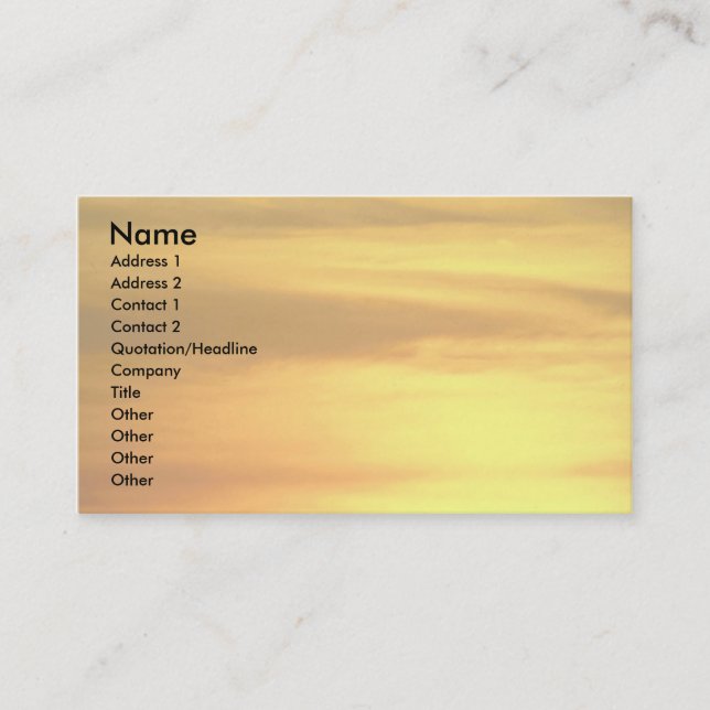 Casa Grande ruins at sunset, Coolidge, Arizona, U. Business Card (Front)