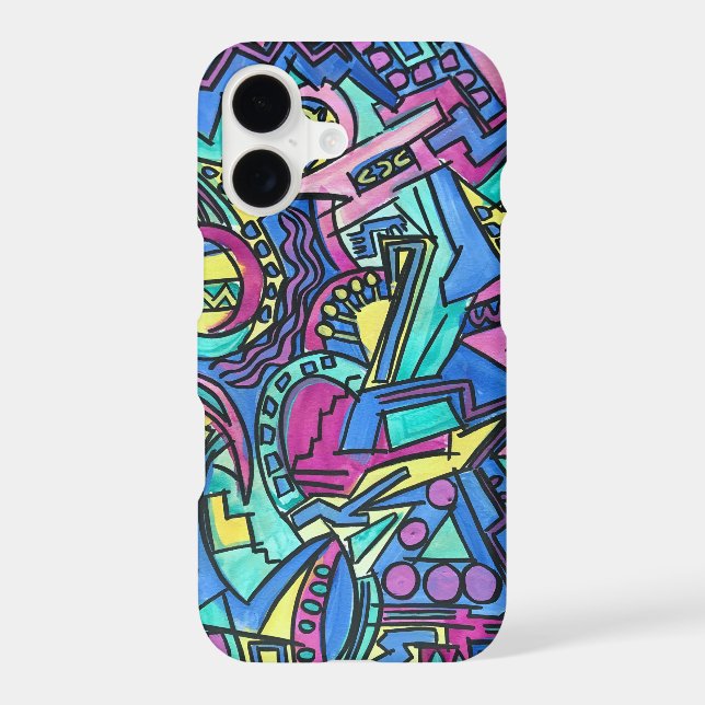 Casa Mia-Hand Painted Abstract Geometric Art (Back)