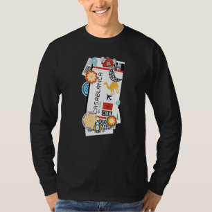 Casablanca Air Ticket Boarding Pass Plane Morroco  T-Shirt