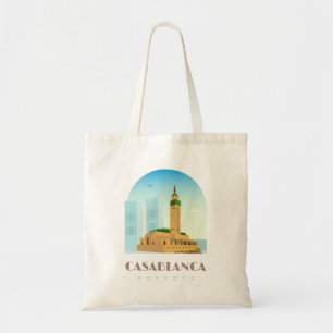 Casablanca city morocco Skyline Tote Bag
