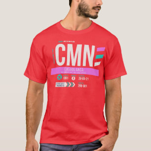 Casablanca CMN Airport Code Baggage Tag 1 T-Shirt