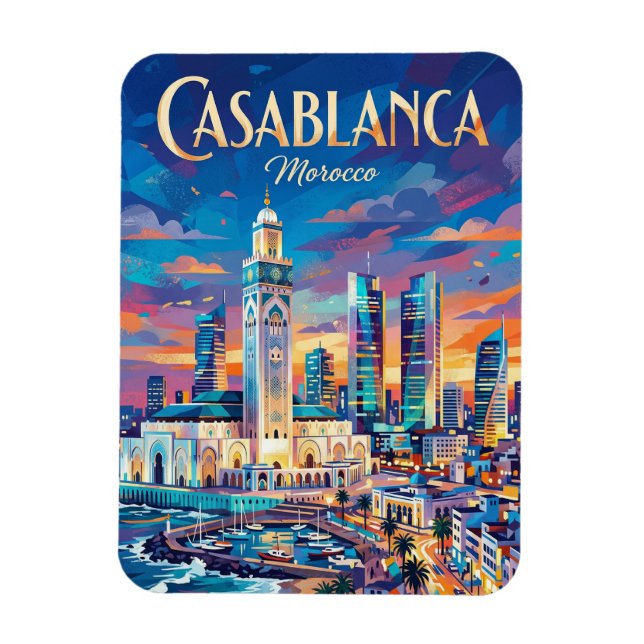 Casablanca Finance City Morocco Magnet (Vertical)