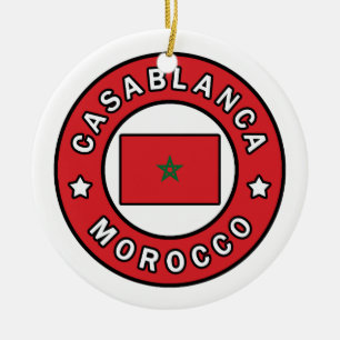 Casablanca Morocco Ceramic Ornament
