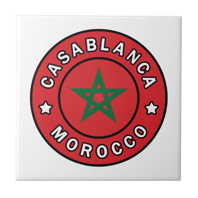 Casablanca Morocco Ceramic Tile (Front)