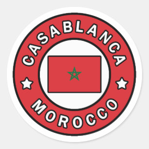 Casablanca Morocco Classic Round Sticker