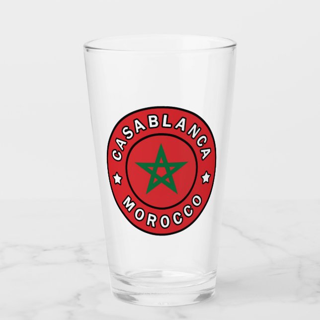 Casablanca Morocco Glass (Front)