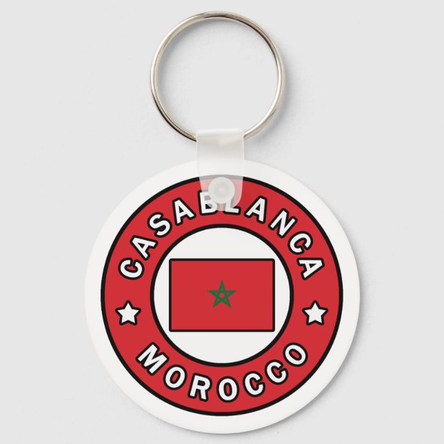 Casablanca Morocco Key Ring (Front)