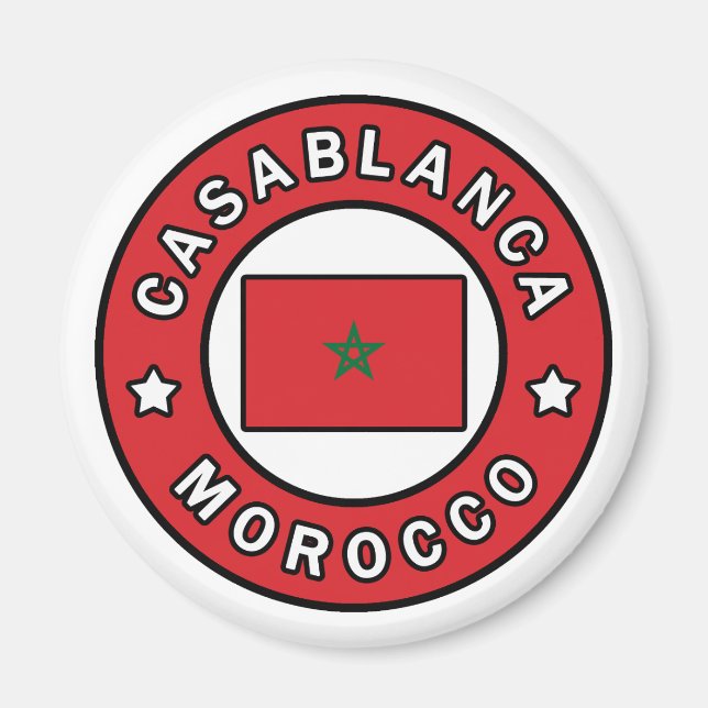 Casablanca Morocco Magnet (Front)