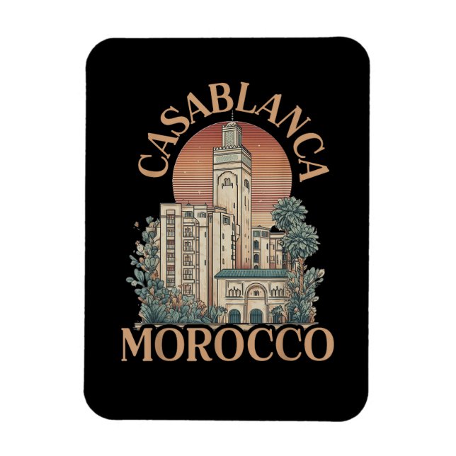 casablanca morocco magnet (Vertical)