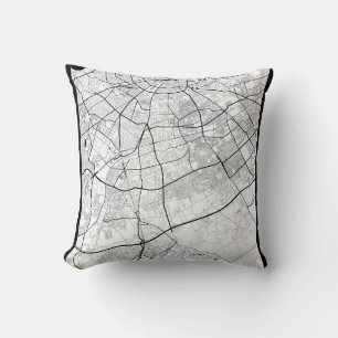Casablanca Morocco Map Cushion