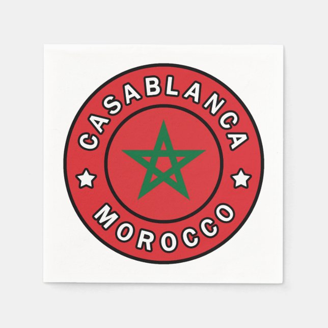 Casablanca Morocco Napkin (Front)