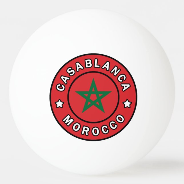 Casablanca Morocco Ping Pong Ball (Front)