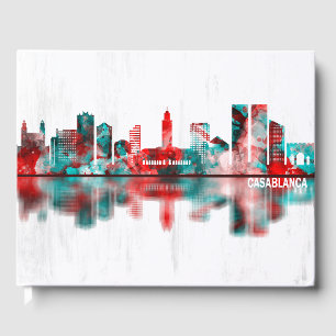 Casablanca Morocco Skyline Guest Book