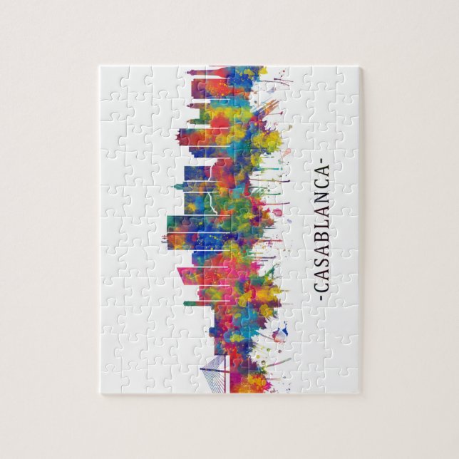 Casablanca Morocco Skyline Jigsaw Puzzle (Vertical)