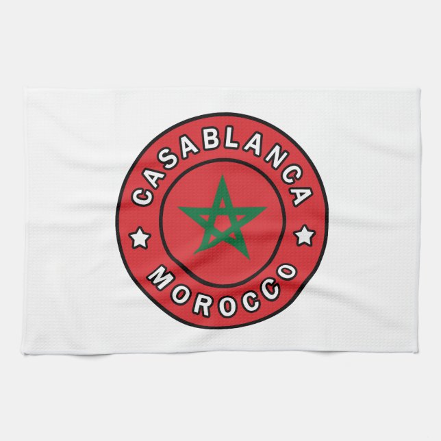 Casablanca Morocco Tea Towel (Horizontal)