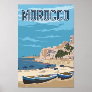 Casablanca Morocco Travel Place Illustration Poster