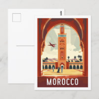 Casablanca  Morocco Vintage Famous Travel Place 