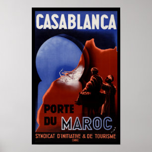 Casablanca Pore Du Maroc Travel Poster