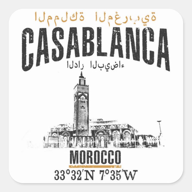 Casablanca Square Sticker (Front)