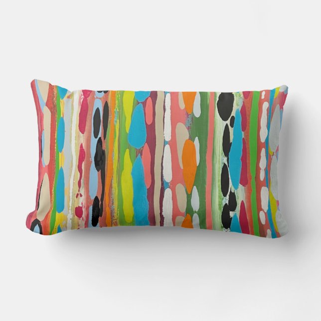 Cascade 4 Cotton Lumbar Throw Pillow (Front)
