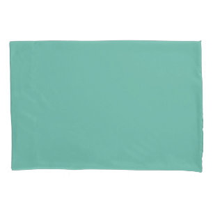 Cascade Aqua Green Solid Colour Print Pillowcase