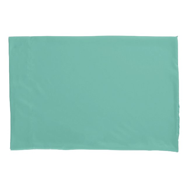 Cascade Aqua Green Solid Colour Print Pillowcase (Front)