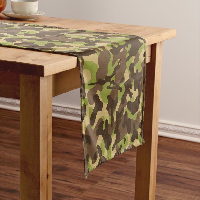 Cascade Camouflage Long Table Runner (In Situ)