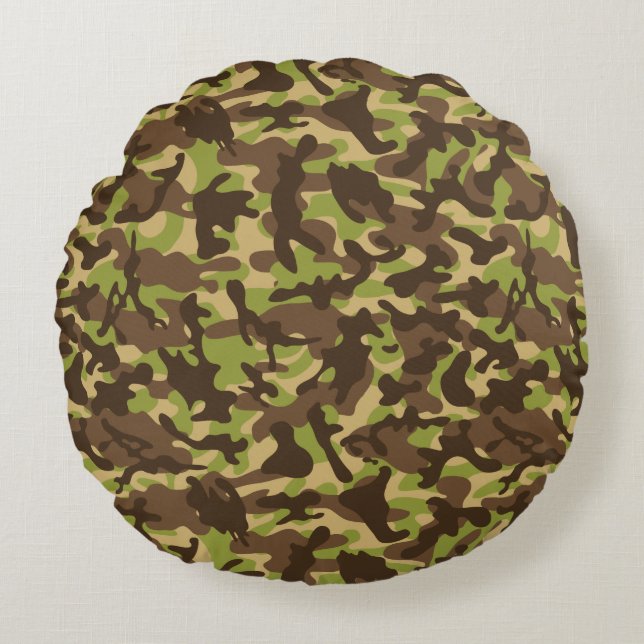 Cascade Camouflage  Round Cushion (Front)