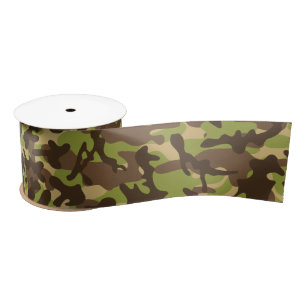 Cascade Camouflage  Satin Ribbon