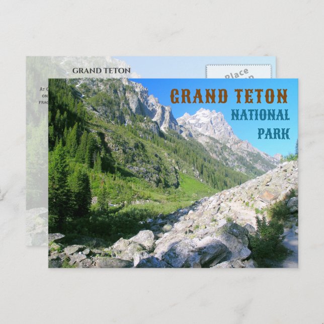 Cascade Canyon, Teton National Park, Wyoming Postcard (Front/Back)