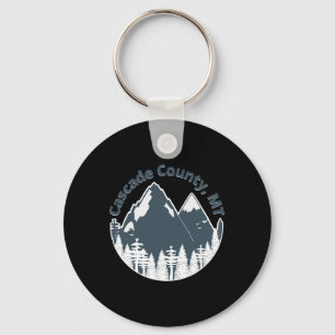 Cascade County Mt Mountains Hiking Climbing Campin Key Ring