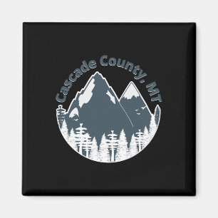 Cascade County Mt Mountains Hiking Climbing Campin Magnet