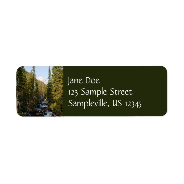 Cascade Creek at Grand Teton Return Address Label (Front)