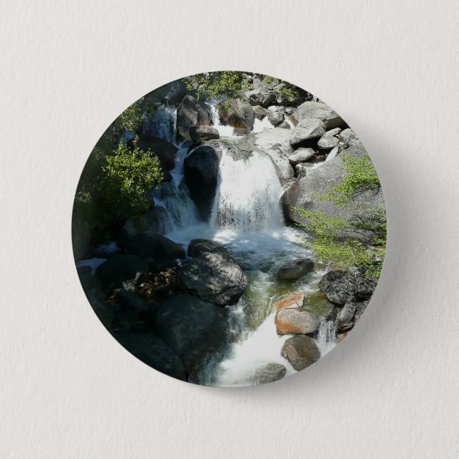 Cascade Falls at Yosemite National Park 6 Cm Round Badge (Front)