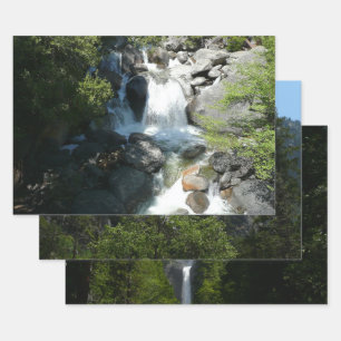 Cascade Falls at Yosemite National Park Wrapping Paper Sheet
