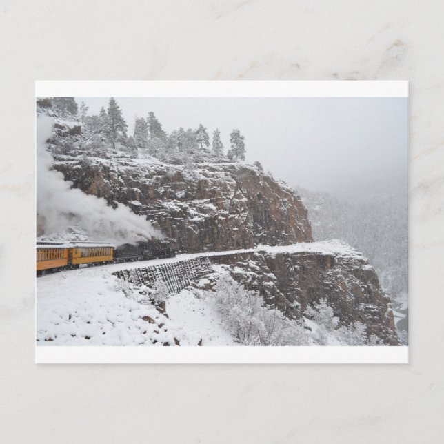 Cascade Gorge Aboard the Polar Express Postcard (Front)