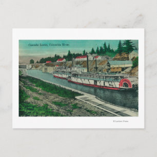 Cascade Locks on the Columbia River Postcard