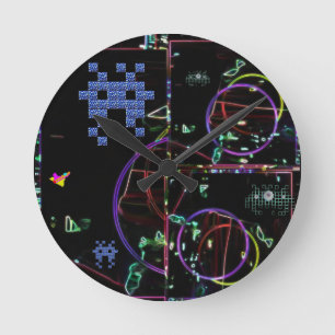 Cascade of Electronic Games Round Clock