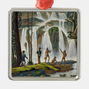 Cascade of Port Praslin, New Ireland, from 'Voyage Metal Tree Decoration