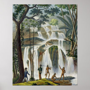 Cascade of Port Praslin, New Ireland, from 'Voyage Poster