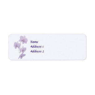 Cascade of Purple Orchids Wedding Products Return Address Label