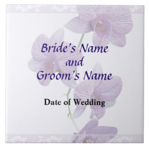 Cascade of Purple Orchids Wedding Products Tile