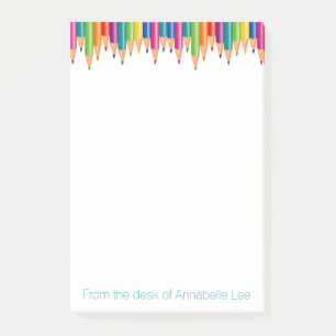 Cascade Rainbow Pencils Post-it Notes
