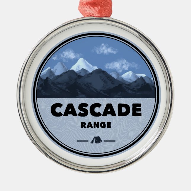 Cascade Range Camping Metal Ornament (Front)