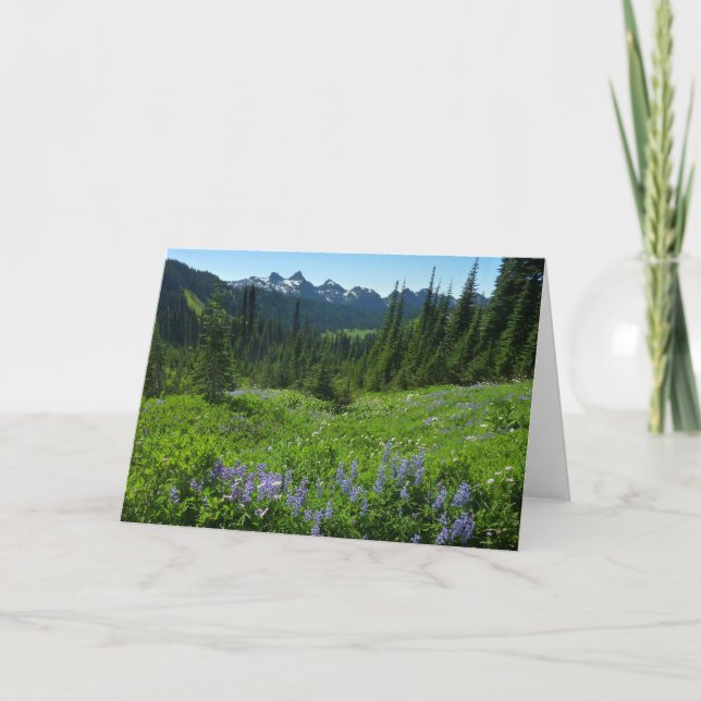 Cascade Range from Mount Rainier National Park Card (Front)