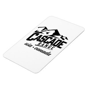 Cascade Range USA Canada logo. Magnet