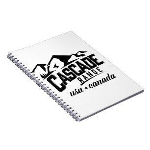 Cascade Range USA Canada logo. Notebook
