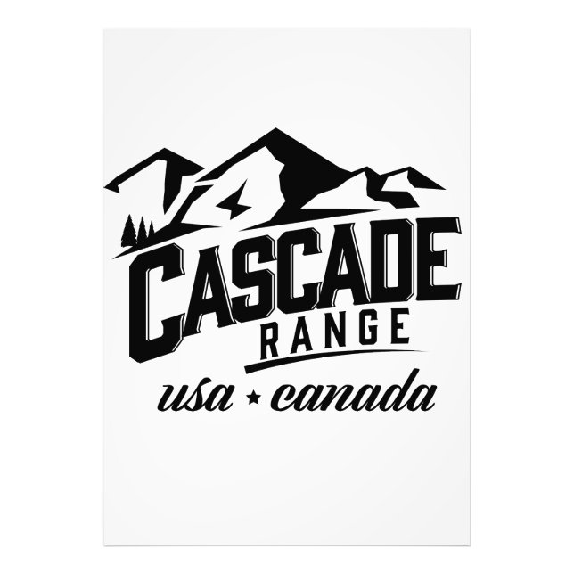 Cascade Range USA Canada logo. Photo Print (Front)